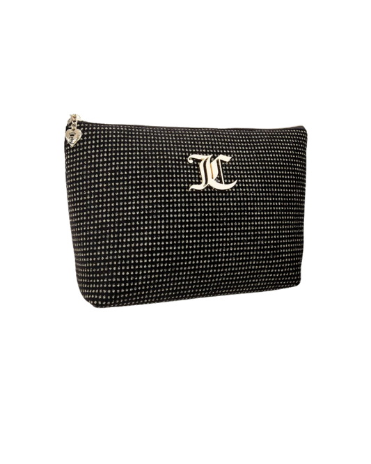 Juicy Couture - Black Makeup Bag w Gitter Dots