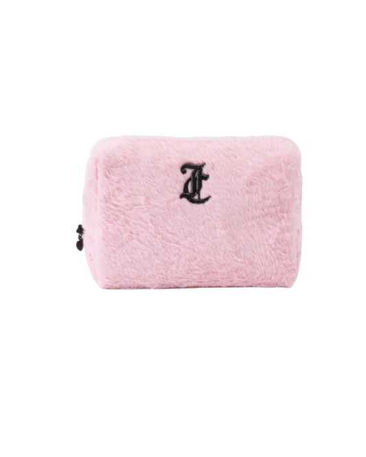 Juicy Couture - Pink Makeup Bag w Faux Fur