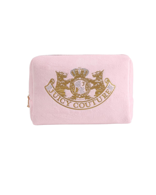Juicy Couture - Pink Makeup Bag w Rhinestone Crown